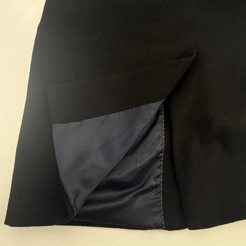 Nautica Mens 40R Black Wool Silk Cashmere Blend Two Button Blazer Sport Coat